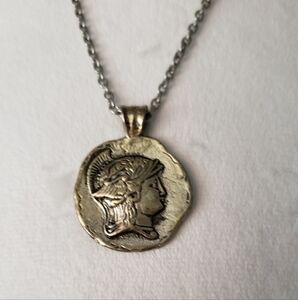 Vintage-Inspired Silver Coin Pendant Necklace